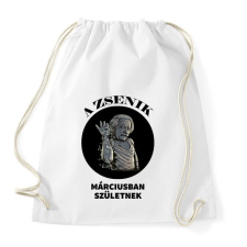 PRINTFASHION A zsenik márciusban születnek - Sportzsák, Tornazsák - Fehér tornazsák