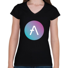 PRINTFASHION AAVE Logo - Női V-nyakú póló - Fekete női póló
