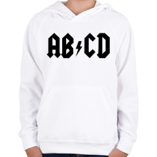 PRINTFASHION ABCD - Gyerek kapucnis pulóver - Fehér