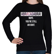 PRINTFASHION Abracadabra! (white) - Női pulóver - Fekete