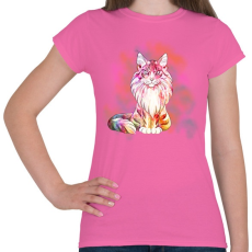 PRINTFASHION abstract cat - Női póló - Rózsaszín