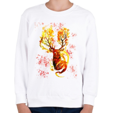 PRINTFASHION ABSTRACT DEER - Gyerek pulóver - Fehér