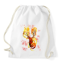 PRINTFASHION ABSTRACT DEER - Sportzsák, Tornazsák - Fehér tornazsák