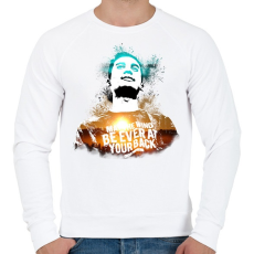 PRINTFASHION absztrakt férfi portré - Férfi pulóver - Fehér
