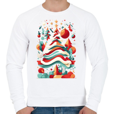 PRINTFASHION Absztrakt karácsony - Férfi pulóver - Fehér