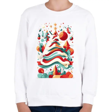 PRINTFASHION Absztrakt karácsony - Gyerek pulóver - Fehér gyerek pulóver, kardigán