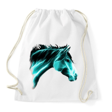 PRINTFASHION absztrakt ló portré - Sportzsák, Tornazsák - Fehér tornazsák