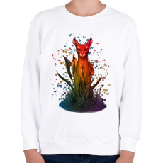 PRINTFASHION absztrakt macska - Gyerek pulóver - Fehér