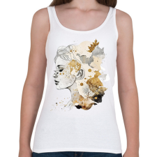 PRINTFASHION Absztrakt minimal női vonalrajz - Női atléta - Fehér női trikó