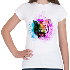 PRINTFASHION absztrakt tigris arc2 - Női póló - Fehér