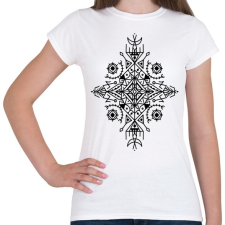 PRINTFASHION Absztrakt tribal minta - Női póló - Fehér női póló