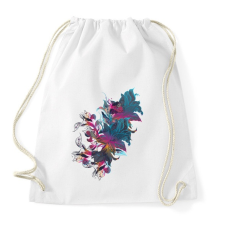 PRINTFASHION Absztrakt virág - Sportzsák, Tornazsák - Fehér tornazsák