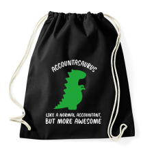 PRINTFASHION Accountasaurus - Sportzsák, Tornazsák - Fekete tornazsák