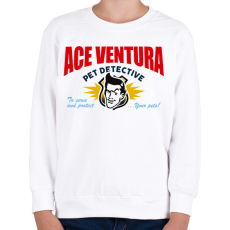 PRINTFASHION Ace Ventura névjegy - Gyerek pulóver - Fehér