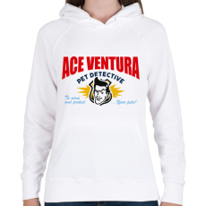 PRINTFASHION Ace Ventura névjegy - Női kapucnis pulóver - Fehér