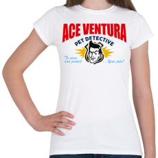 PRINTFASHION Ace Ventura névjegy - Női póló - Fehér