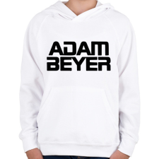 PRINTFASHION Adam Beyer black - Gyerek kapucnis pulóver - Fehér gyerek pulóver, kardigán