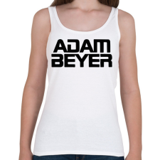 PRINTFASHION Adam Beyer black - Női atléta - Fehér női trikó