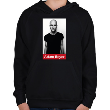 PRINTFASHION Adam Beyer - Gyerek kapucnis pulóver - Fekete gyerek pulóver, kardigán