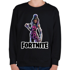 PRINTFASHION Adanna of the deep - fortnite - Gyerek pulóver - Fekete