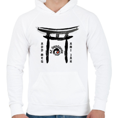 PRINTFASHION Add meg az ördögnek - Férfi kapucnis pulóver - Fehér