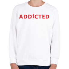 PRINTFASHION Addicted - Gyerek pulóver - Fehér
