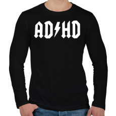 PRINTFASHION ADHD - Férfi hosszú ujjú póló - Fekete