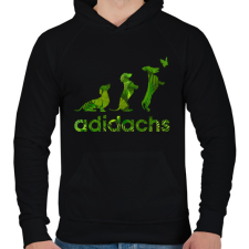 PRINTFASHION Adidachs #1 - Férfi kapucnis pulóver - Fekete férfi pulóver, kardigán