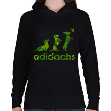 PRINTFASHION Adidachs #1 - Női kapucnis pulóver - Fekete női pulóver, kardigán