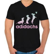 PRINTFASHION Adidachs #3 - Férfi V-nyakú póló - Fekete férfi póló