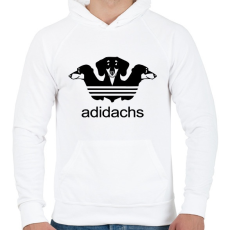 PRINTFASHION Adidachs - Férfi kapucnis pulóver - Fehér