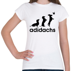 PRINTFASHION Adidachs - Női póló - Fehér
