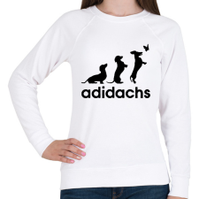 PRINTFASHION Adidachs - Női pulóver - Fehér női pulóver, kardigán