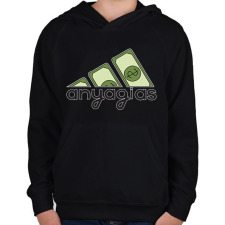PRINTFASHION adidas anyagias - Gyerek kapucnis pulóver - Fekete gyerek pulóver, kardigán