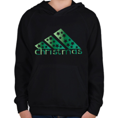 PRINTFASHION adidas márkaparódia - Gyerek kapucnis pulóver - Fekete