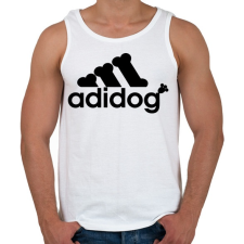PRINTFASHION Adidog - Férfi atléta - Fehér atléta, trikó
