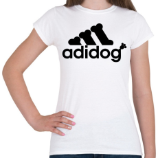 PRINTFASHION Adidog - Női póló - Fehér