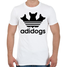 PRINTFASHION Adidogs - Férfi póló - Fehér