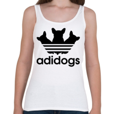 PRINTFASHION Adidogs - Női atléta - Fehér