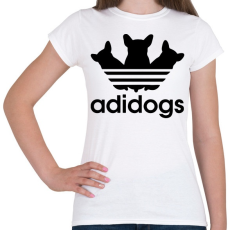 PRINTFASHION Adidogs - Női póló - Fehér