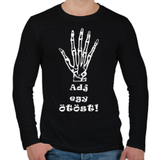 PRINTFASHION Adj egy ötöst! - Férfi hosszú ujjú póló - Fekete