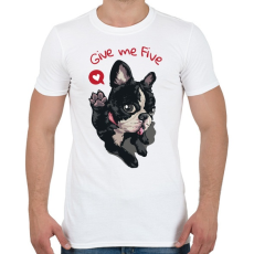 PRINTFASHION Adj egy ötöst - Férfi póló - Fehér