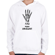 PRINTFASHION Adj egy ötöst! - Gyerek kapucnis pulóver - Fehér gyerek pulóver, kardigán