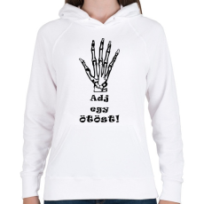 PRINTFASHION Adj egy ötöst! - Női kapucnis pulóver - Fehér