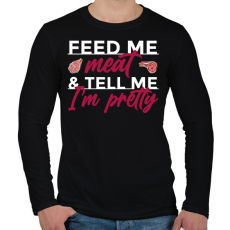 PRINTFASHION Adj húst - Férfi hosszú ujjú póló - Fekete