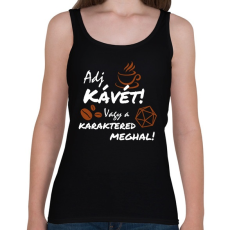 PRINTFASHION Adj kávét! - Női atléta - Fekete