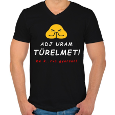 PRINTFASHION adj uram türelmet - Férfi V-nyakú póló - Fekete férfi póló