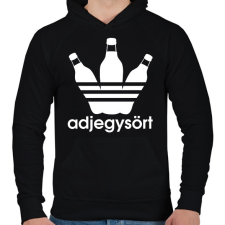 PRINTFASHION Adjegysört - Férfi kapucnis pulóver - Fekete férfi pulóver, kardigán