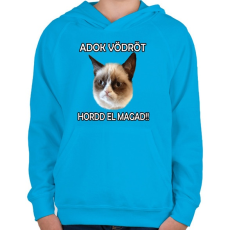 PRINTFASHION Adok vödröt! - Gyerek kapucnis pulóver - Azúrkék