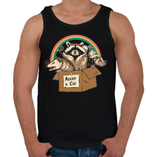 PRINTFASHION Adopt a cat - Férfi atléta - Fekete atléta, trikó